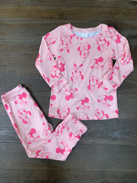 Pink Mouse Pajama Sets